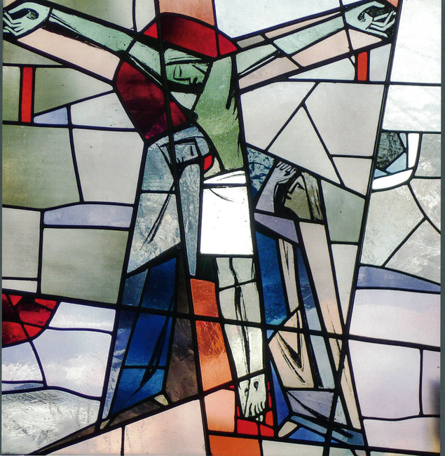 Christus am Kreuz mit Johannes und Maria