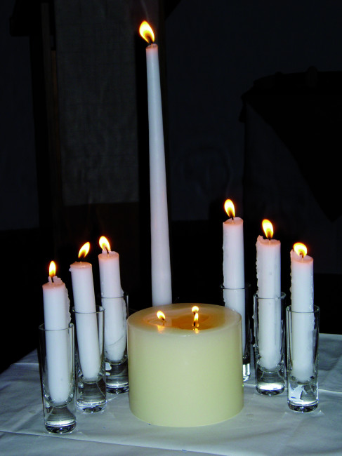 Die himmlischen Heerscharen in der Lichterkrippe