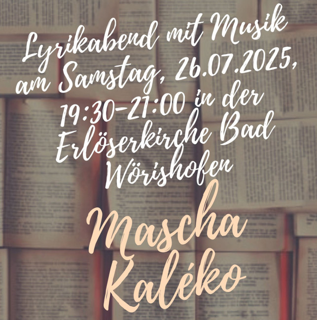 Lyrikabend Mascha Kaléko